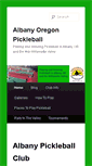 Mobile Screenshot of albanypickleball.com