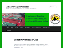 Tablet Screenshot of albanypickleball.com